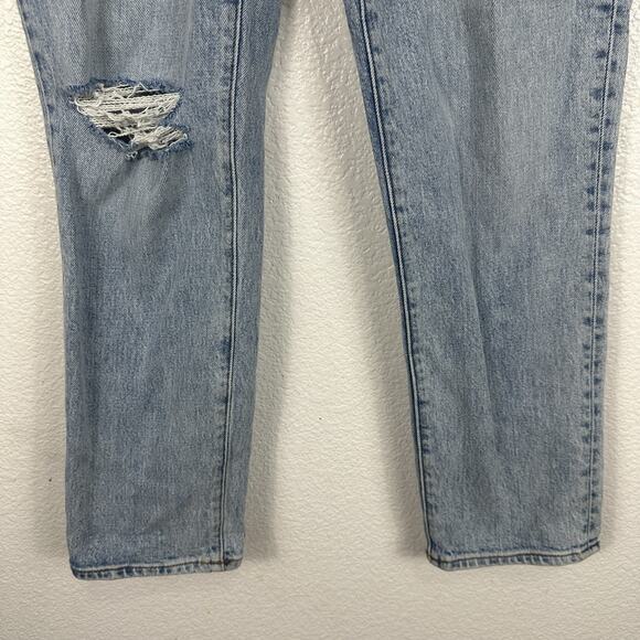 Madewell Jeans Women Size 26 Perfect Vintage Crop Straight High Rise Distressed - Picture 6 of 14